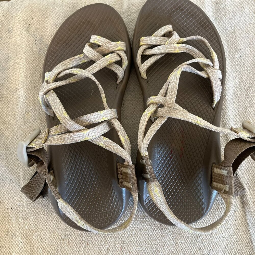 Chaco Women's Strappy Sandals in Brown and Beige - Picture 6 of 8